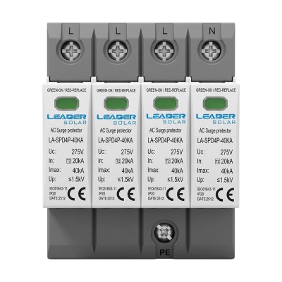 Обмежувач напруги Leader LA-SPD4P-40KA (3P+N) 275V AC під DIN-рейку