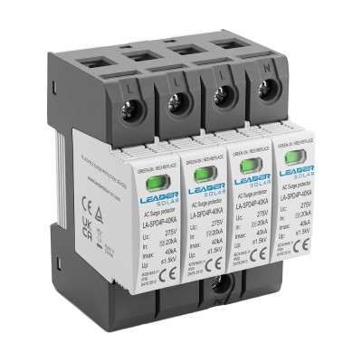 Обмежувач напруги Leader LA-SPD4P-40KA (3P+N) 275V AC під DIN-рейку