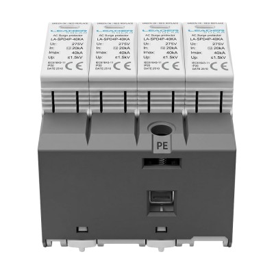Обмежувач напруги Leader LA-SPD4P-40KA (3P+N) 275V AC під DIN-рейку