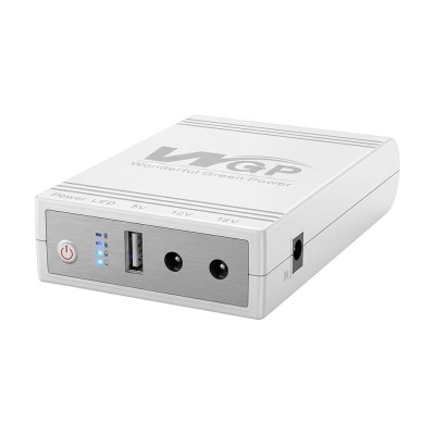 Комплект Mini UPS з блоком живлення: джерело безперебійного живлення Mini UPS WGP UPS103C 20000mAh 5V/12V/12V, Li-ion 4*5Ah, для роутера і оптичного термінала та блок живлення SPF-1202B 12V/2A (24W)