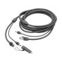 Кабель живлення та передачі даних 2 в 1 DC+Ethernet для Starlink Mini з перехідником Type-C 5м