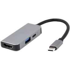 Док станція Cablexpert A-CM-COMBO3-02 USB-C 3-в-1 (USB/HDMI/PD)