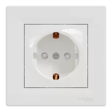 Розетка одинарна із заземленням і шторкою Schneider Electric ASFORA EPH2900221