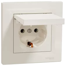 Розетка із кришкою, із заземленням Schneider Electric Asfora EPH3100123