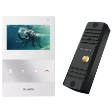 Комплект відеодомофону Slinex ML-16HD(Black)+SQ-04M(White)