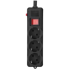 Мережевий фільтр 1.8 м кабель 3 розеток Gembird SPG3-G-6B-PRO