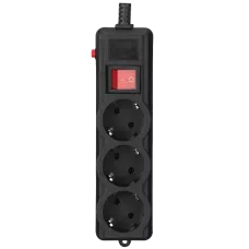 Мережевий фільтр 4.5 м кабель 3 розеток Gembird SPG3-G-15B-PRO