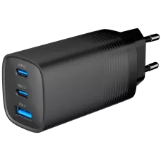 Мережевий зарядний пристрій Gembird TA-UC-PDQC65-01-BK (USB Type A + USB Type C)