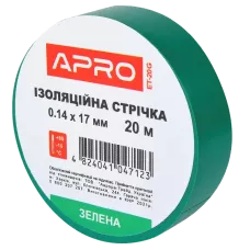 Изоляционная лента зеленая APRO 0.14х17 мм 20 м