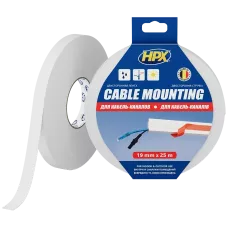 Стрічка двохстороння для монтажу кабельканалів HPX DSW1925 CARPET TAPE 19мм х 25м