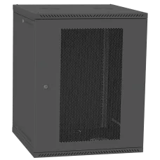 Шафа телекомунікаційна двері перф(чорна) IPCOM 15U 600x600