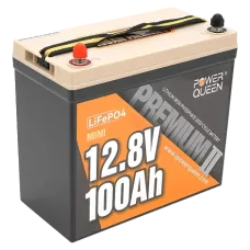 Аккумуляторна батарея Power Queen LiFePO4 12.8В 100А•г Mini 1280Вт•г