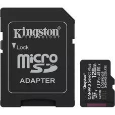 Карта пам'яті Kingston microSD 128GB C10 UHS-I A1 V10 R150MB/s + SD